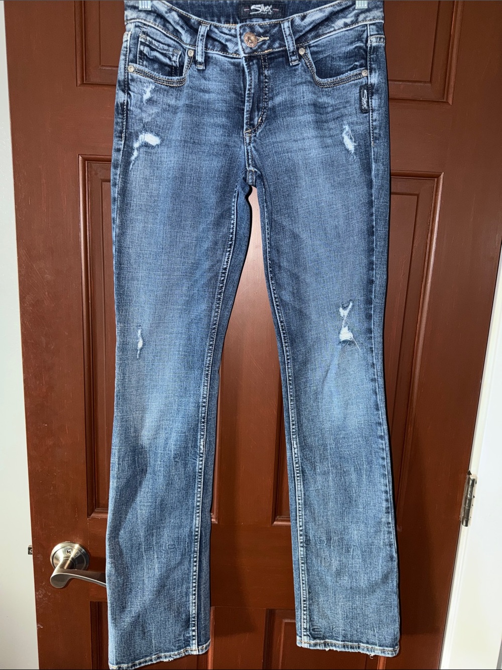 Silver Jeans Co Suki Slim Boot Jeans W26 L33 Distressed Y2K Bootcut